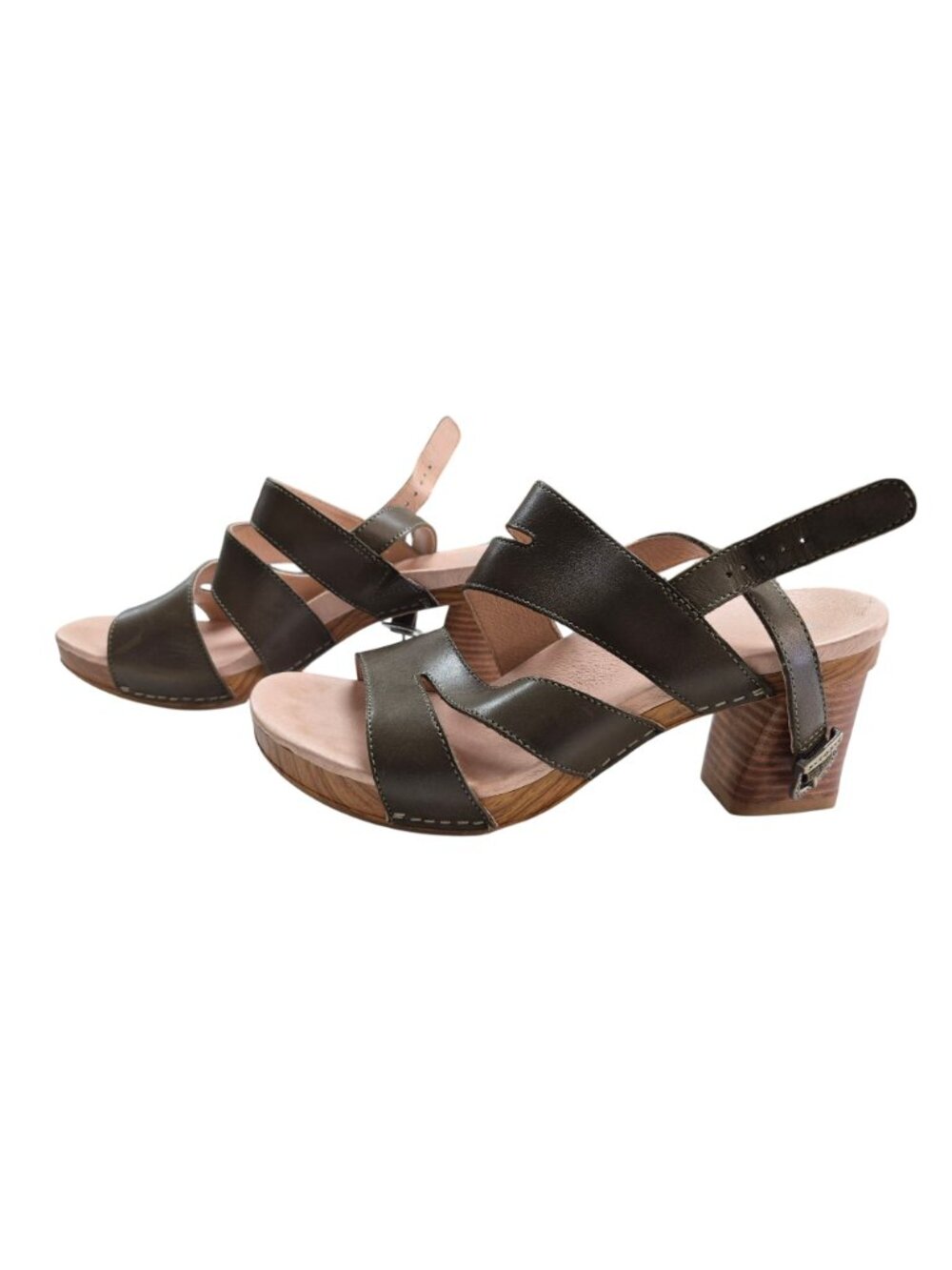 Dansko Brown Leather Strappy Heeled Sandals Size 39 Women 9.5 - Picture 6 of 13